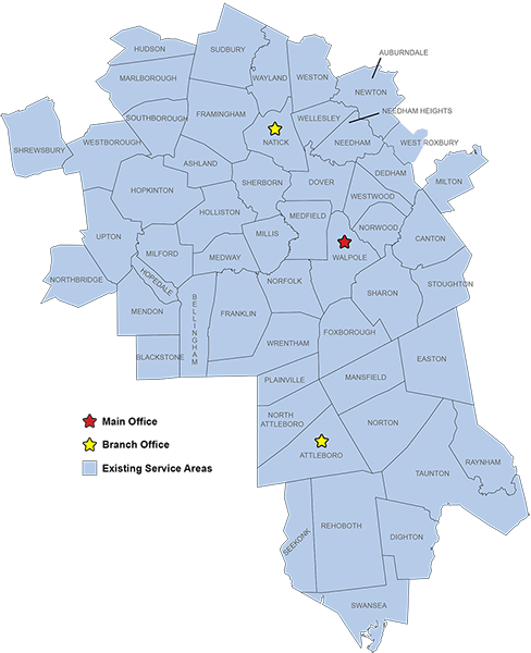 NWVNA Service Area map